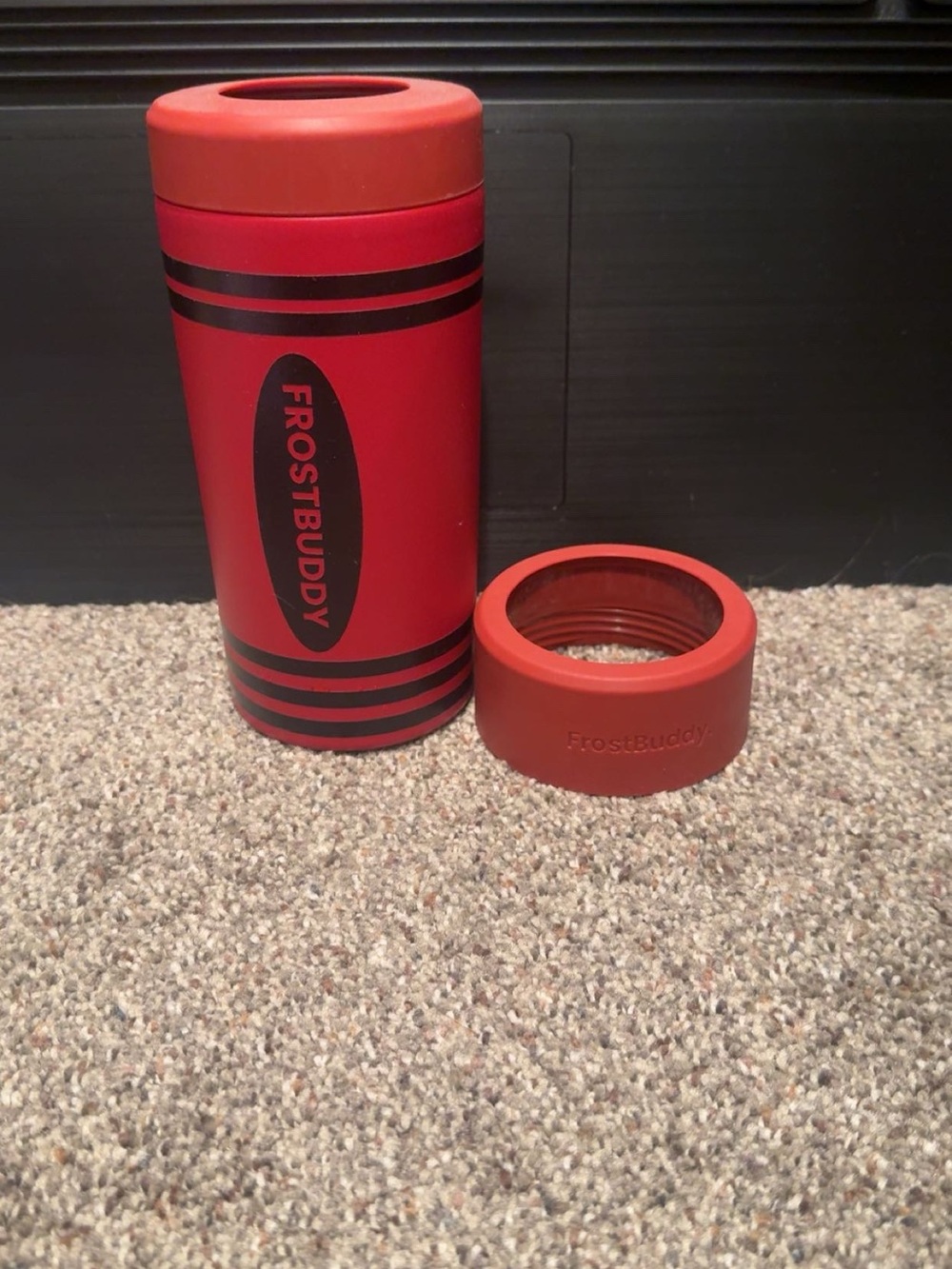 Frost buddy Red crayon universal XL Insulated Can Cooler -